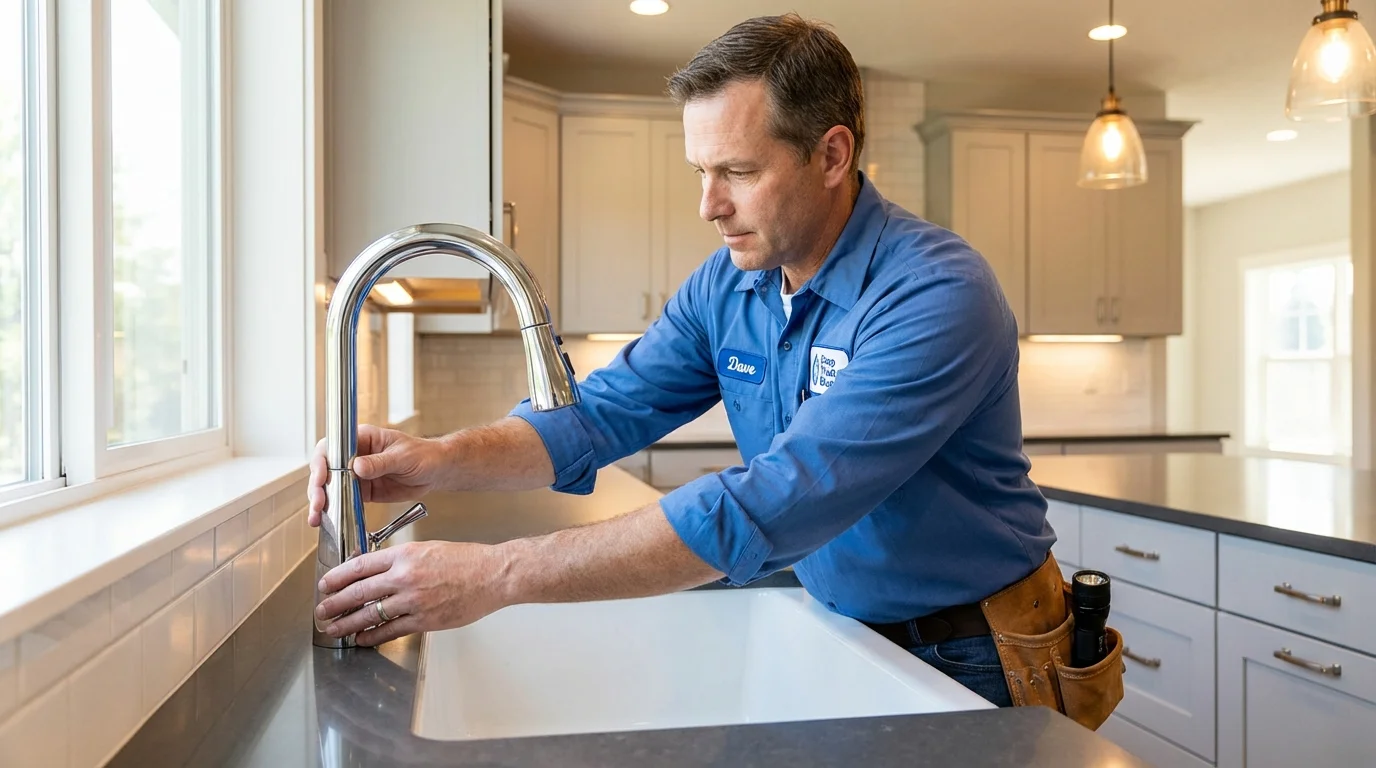 Kitchen faucet installation by Johns Plumbing LLC in Stroudsburg